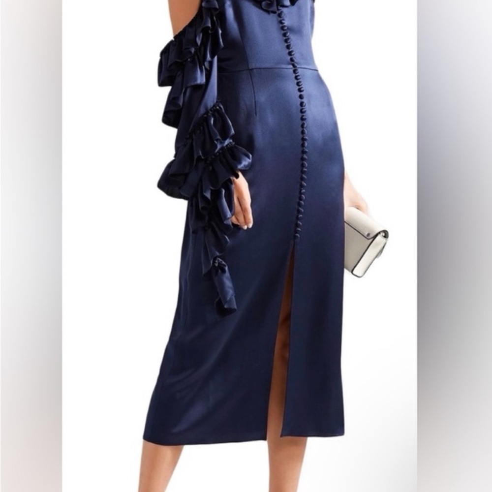 Magda Butrym Navy Long Sleeve Dress